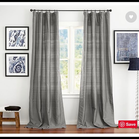 Pottery Barn Accents Silk Dupani Black Out Curtains Poshmark
